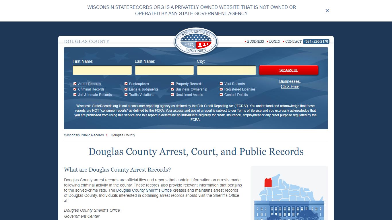 Douglas County Arrest, Court, and Public Records