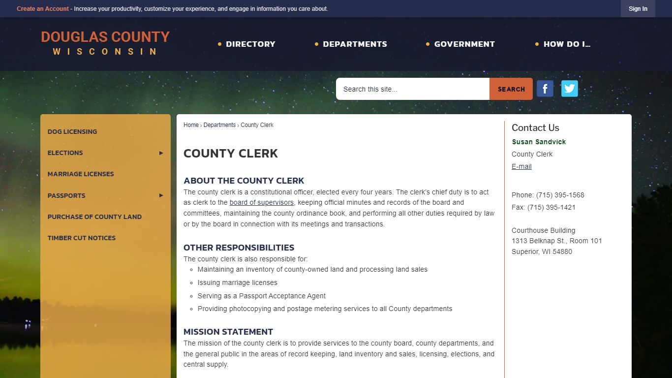 County Clerk | Douglas County, WI - Official Website